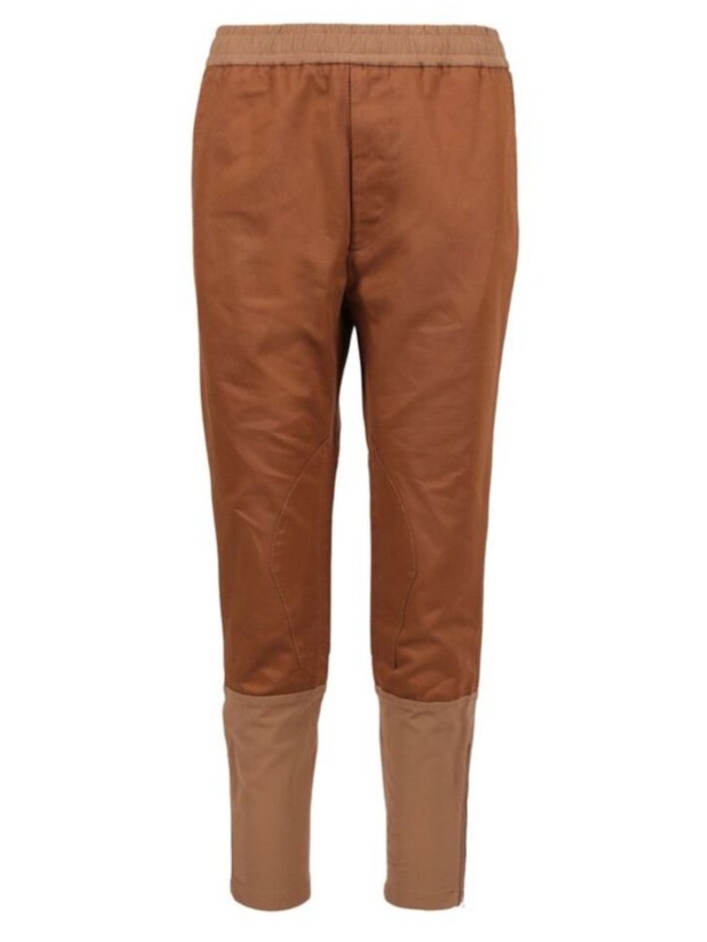 Gucci Military Drill Brown Cotton Elastic Tapered Pants Size 46